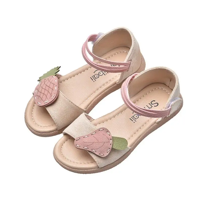 

2020 New Children's summer sandals Kids Cute Soft pineapple Sandals girl's princess beach shoes Size 21-30