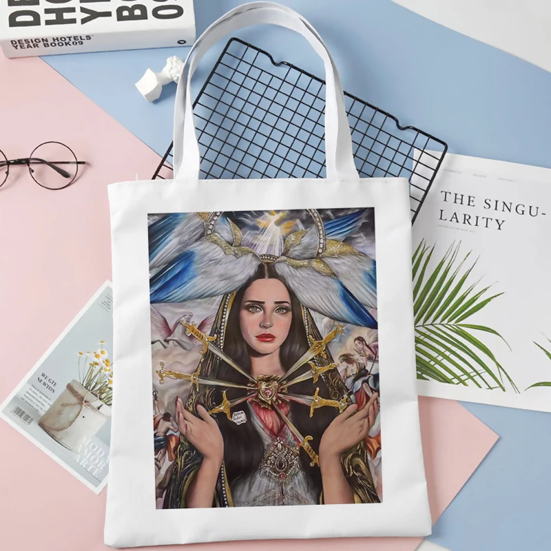 Bolsa de compras de Lana Del Rey, bolsa de lona para compras, bolsas de tela, bolsas ecológicas