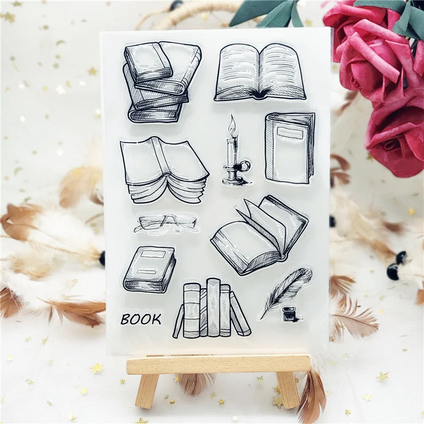 11x16CM book learning transparent seal clear stamps silicone roller DIY scrapbook album / card production | Дом и сад