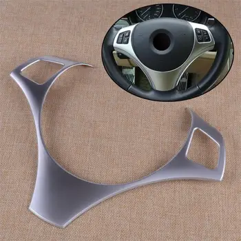 

CITALL Car ABS Silver Steering Wheel Button Trim Frame Cover Fit For BMW 1 3 Series E82 E87 E90 E92 E93