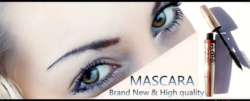 New makeup rose gold aluminum tube silicone mascara waterproof and sweatproof natural beauty eyelash makeup