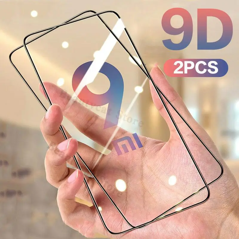 2 шт./лот 9D изогнутая полностью Защитная стеклянная пленка Redmi 8 7 7A Note Pro защита для