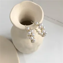 В стиле барокко в стиле ретро с кулоном в виде уха серьги-кольца контракт серьга геометрической формы украшения