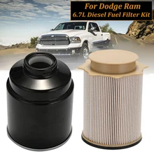 Fuel Filter Kit 6.7L Diesel For Dodge Ram 2500 3500 4500 5500 Cummins 2013-2017 tricolour 2pcs h15 7070 headlight with led bulb low beam for dodge ram 1500 2500 3500 4500 5500 2 2 2013 2014 2015 td004