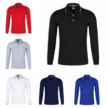 Осенняя мужская рубашка поло, винтажная одежда, чистый хлопок для мужчин, деловая Повседневная рубашка поло с длинным рукавом, теннисная одежда