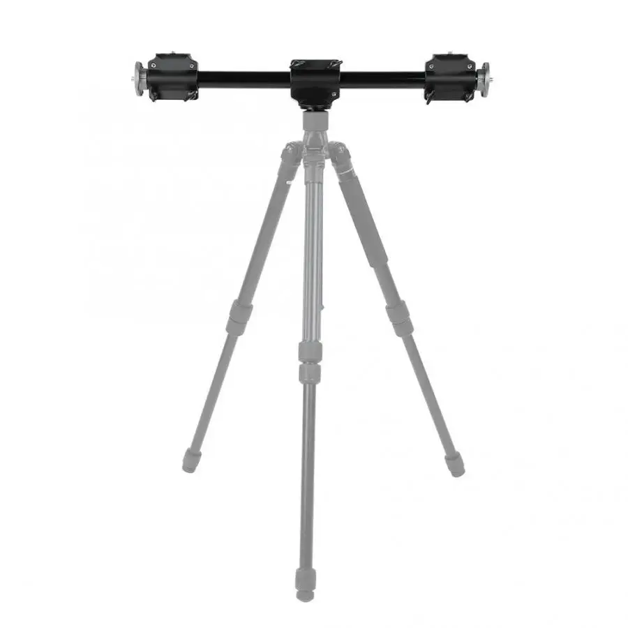 3/8 Inch Screw Four Head Mount Cross Arm Extension Rod Frame Tripod Horizontal Bar Bracket New