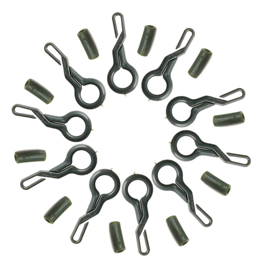 

20PCS/Set Strong Durable Fishing Back Lead Clips Carp Fishing Tackle Tools WithTubes