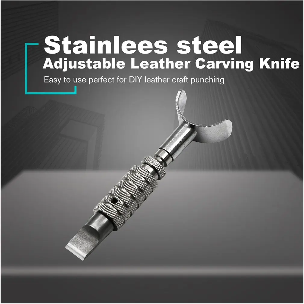 Adjustable Leather Carving Knife DIY Cowhide Manual Leather Carving Tools Cut Blade Swivel Leathercraft Working Tool