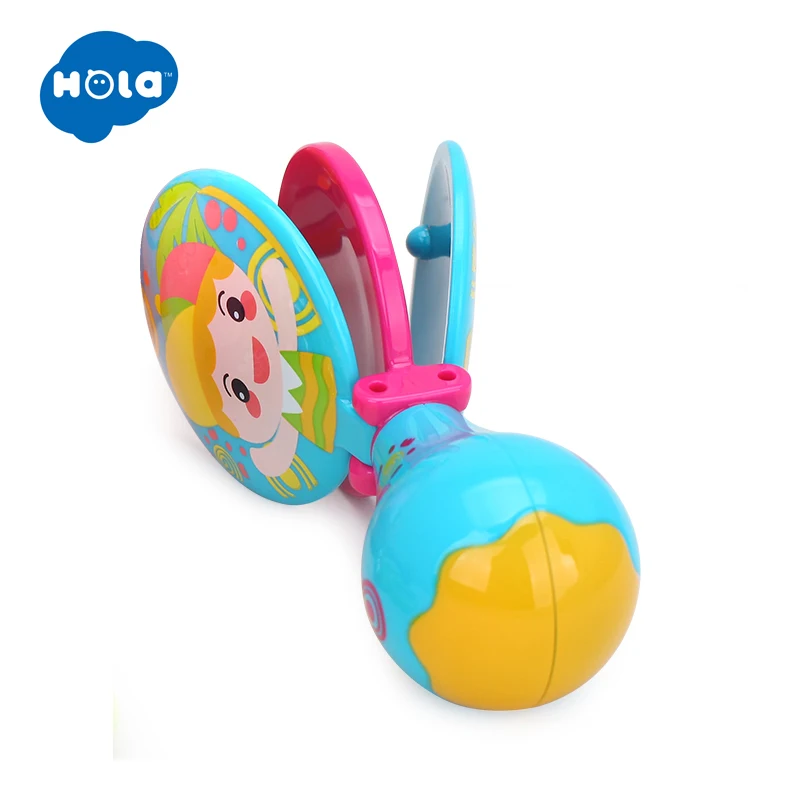 HOLA TOYS 3102D ребенок Кастанет Хлопушка ручка музыкальный инструмент игрушка для подарков