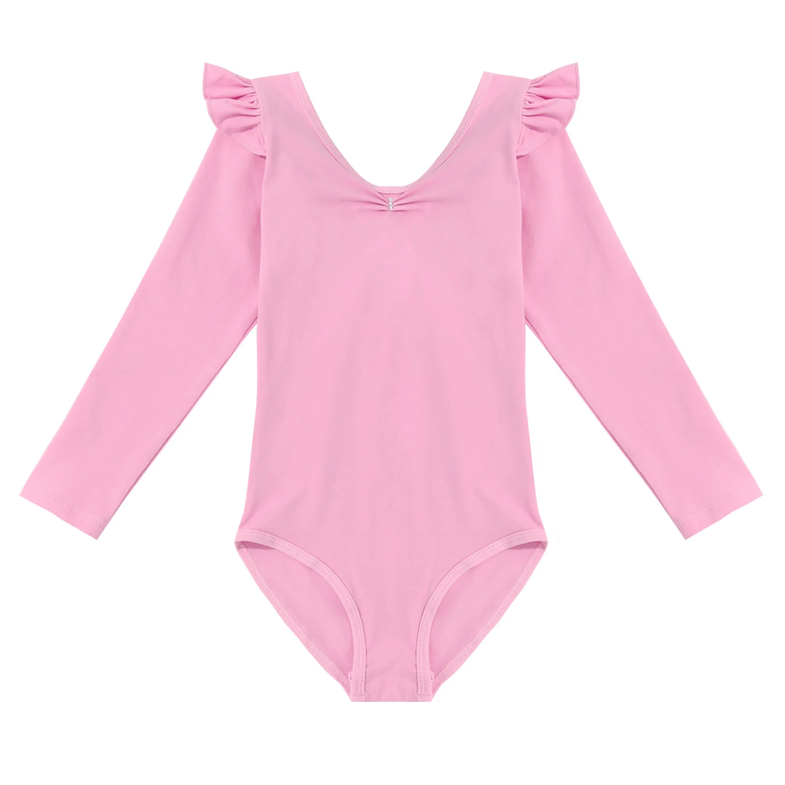 Children Girls Gymnastics Leotards Dancewear Ballerina Dance Clothing Long Sleeve Leotards Bodysuits Kids Ballet Dance Jumpsuit