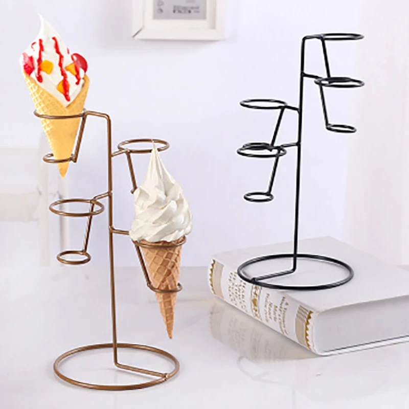 Reusable Restaurant Sushi Hand Rolls Sweets Shop Party Ice Cream Cone Holder Display Stand Birthday Wedding With Base Popcorn | Дом и сад