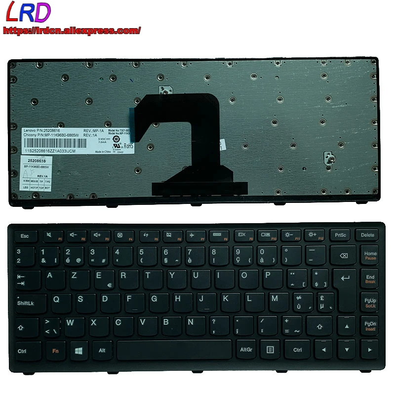 

Клавиатура BE для ноутбука Lenovo S300, S310, S410, S400, S400U, S405, S435, S415