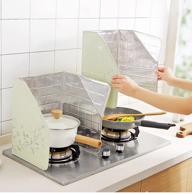 Кухонный масляный дефлектор, кухонный инструмент, масляный щит из алюминиевой фольги для жареных овощей с теплоизоляцией, дефлектор
