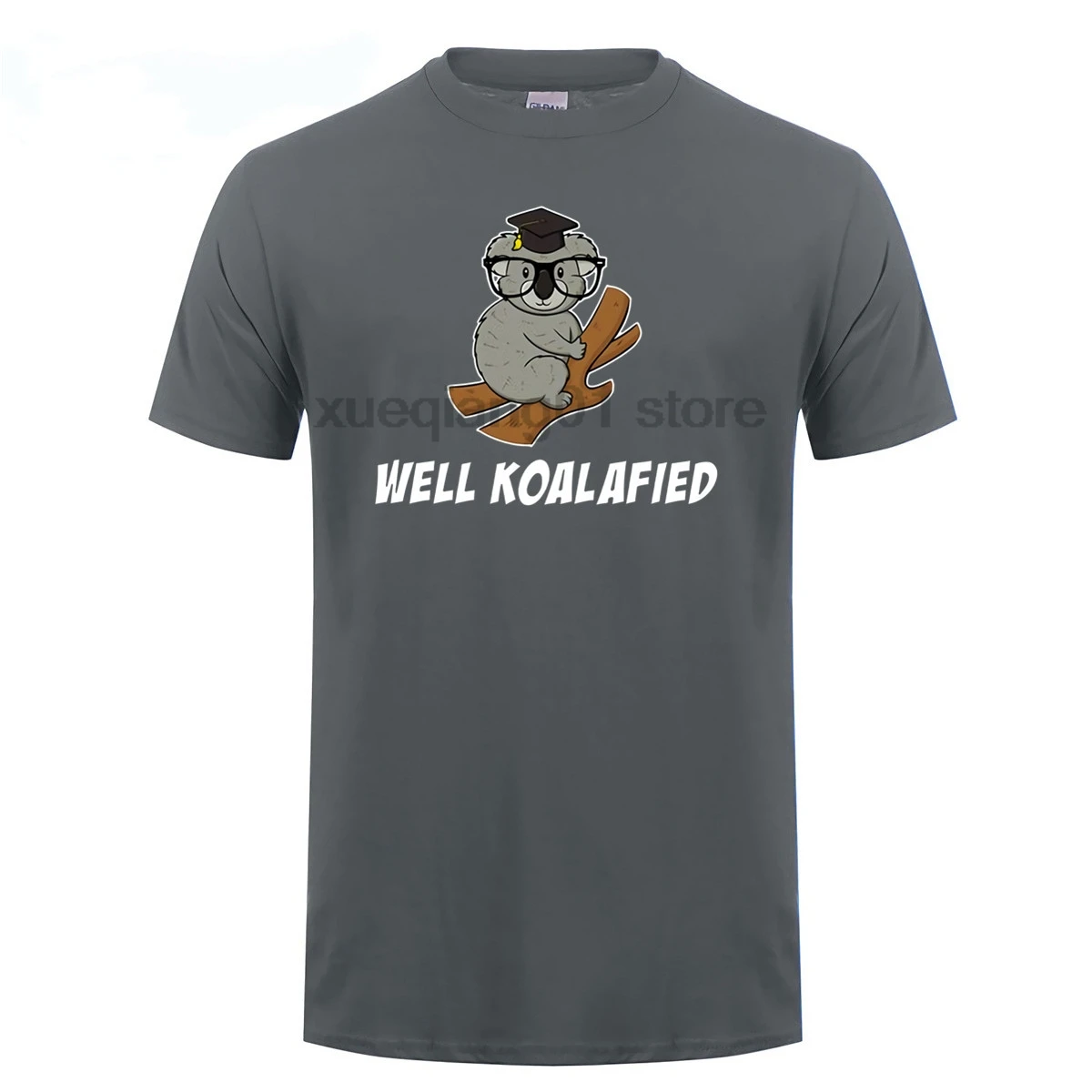 Goed Koalafied Koala Beer grappige dieren woordspeling humor Top T-Shirt 100% katoen Unisex Tshirt | Мужская одежда