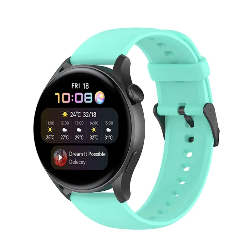 20mm 22mm Silicone watch strap For Samsung Gear S3/Active2/Huawei GT2 /Amazfit bip/Fossil Q/POLAR ignite Vantage M2 wristband