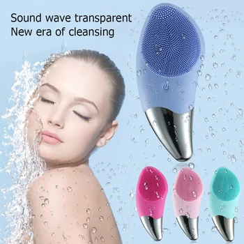 

Ultrasonic Vibration Face Cleansing Instrument Silicone Facial Cleansing Brush Electric Facial Cleansing Massage Brush