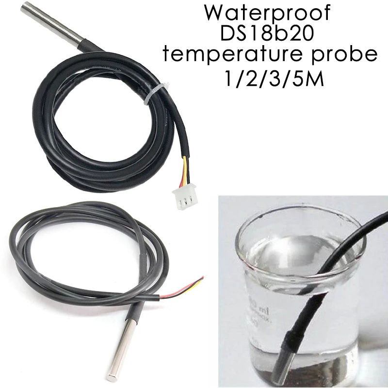 0.5m 10K 1% 3950 NTC Thermistor Temperature Sensor 50cm Waterproof Probe Wire 