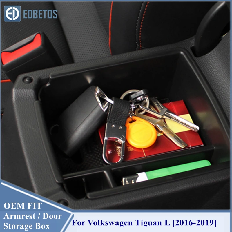 Коробка для автомобильного подлокотника Volkswagen Tiguan Mk2 2016 2017 2018 2019 центральная