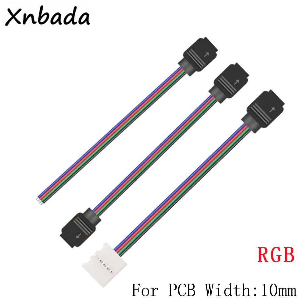 WS2812B WS2811 5050 RGB LED Strip Single / Double End Solderless Cover Connector 8mm/10mm /2pin /3pin /4pin/5pin