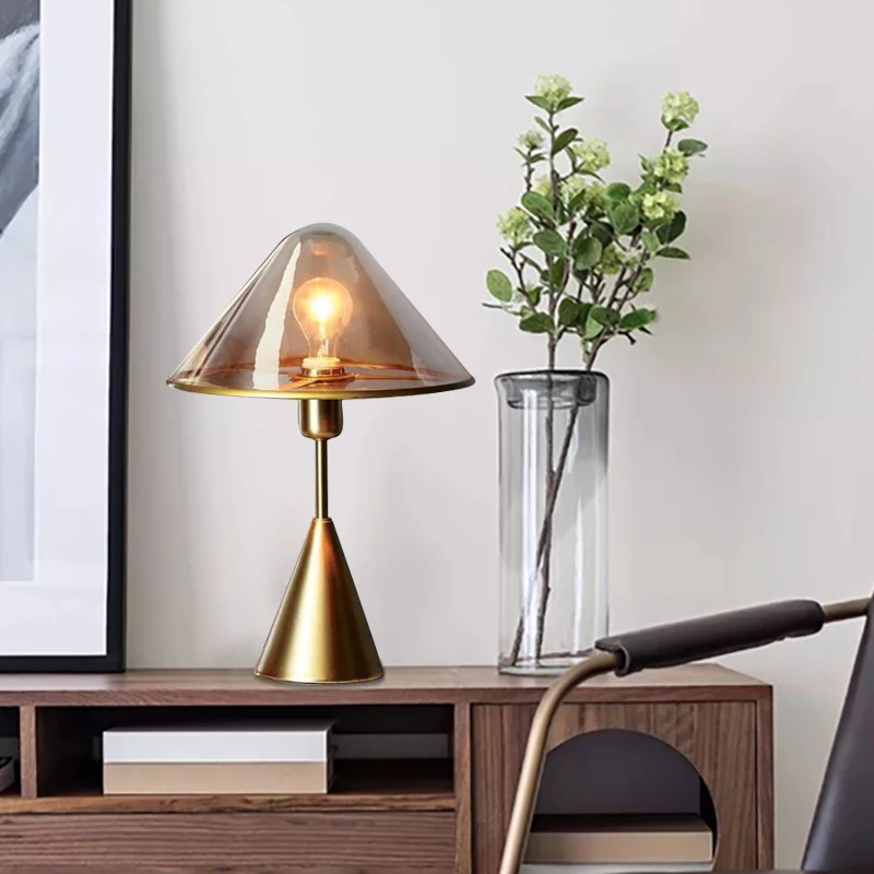 

Nordic creative art bedside bedroom table lamp light luxury designer model room table lamp