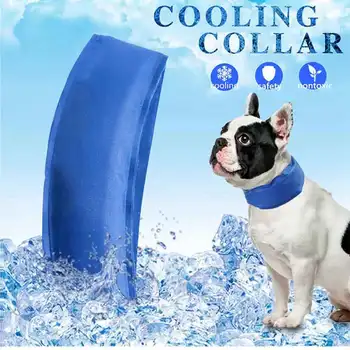 

Wide Collar Dog Cooling Collar Summer Pet Dog Collars Cooling Safe Gel Leash Sunstroke Prevention Cool Ice Necklace Collar Pet