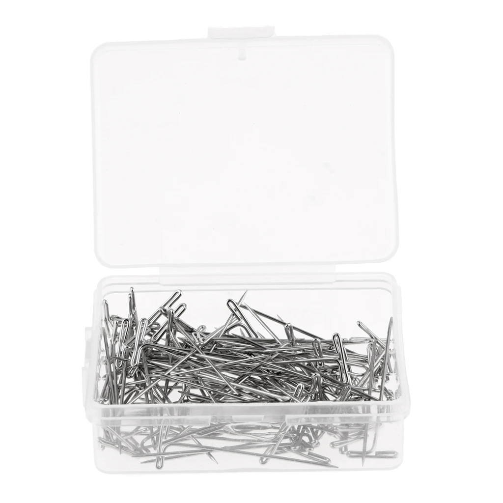 100/Set 1.5 inch Length T-Pins Needle For Fixing Wig/Hair Weft/Hair Extension/Dress Form T-pins Sewing Hair Needles Styling Tool 100/Set 1.5 inch Length T-Pins Needle For Fixing Wig/Hair Weft/Hair Extension/Dress Form T-pins Sewing Hair Needles Styling Tool