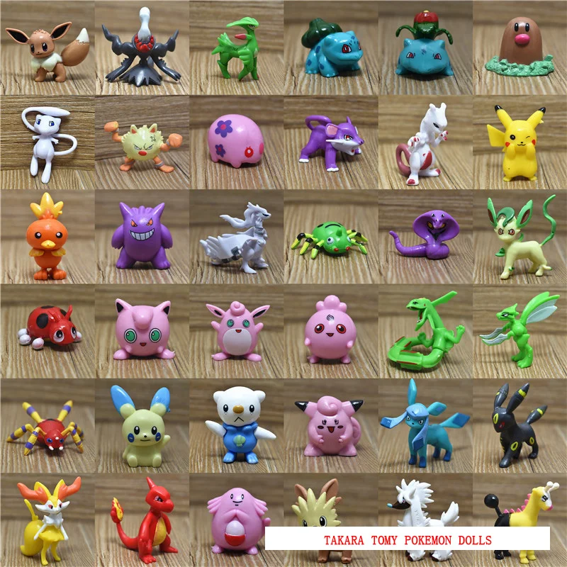 Takara Tomy игрушки ПВХ фигурки 100 шт 150 Pokemon кукла модель Детские подарки 5 см|Игровые и