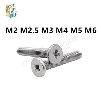 

10/25pcs CM M2 M2.5 M3 M4 304 Stainless Steel Cross Phillips Ultra Thin Super Low Flat Wafer Head Screw Bolt for Laptop Computer