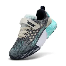 子供靴新秋男の子スニーカーメッシュ通気性女の子のスポーツの靴軽量テニス屋外シューズファッションキッズシューズ(China)