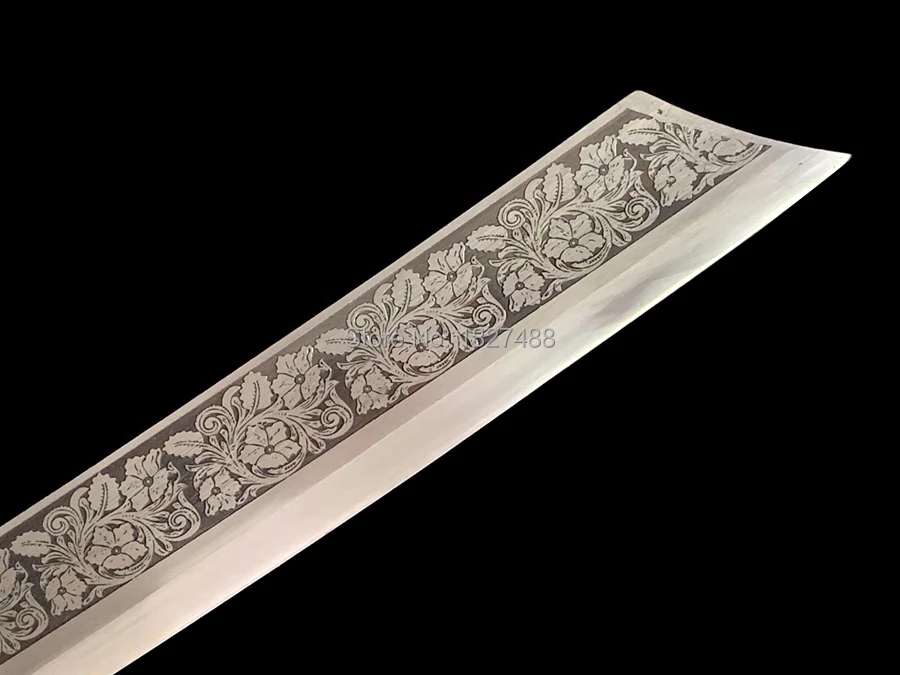 Китайский император династии Цин сабельный нож WuShu Broadsword 60HRC высокий клинок из марганцевой стали Острый кунгфу боевой меч дао
