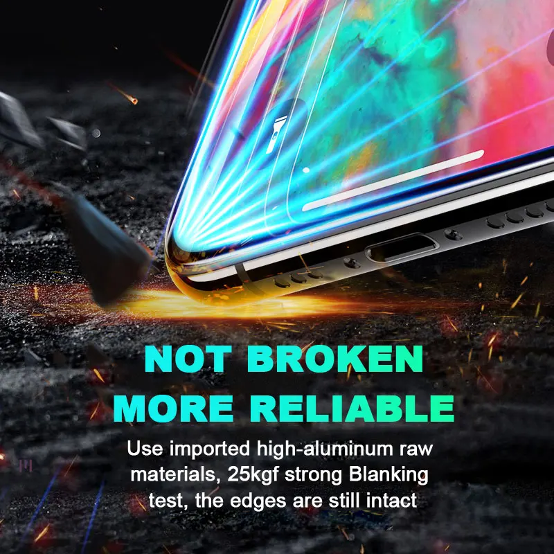 AAA + Schutz Glas auf die Für iPhone 11 Pro X XS Max XR glas Volle Abdeckung iPhone 6 6s 7 8 plus S