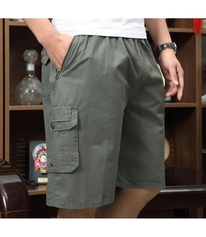 Мужские комбинезоны шорты свободные хлопковые модные мужские шорты низ длина до колена брюки