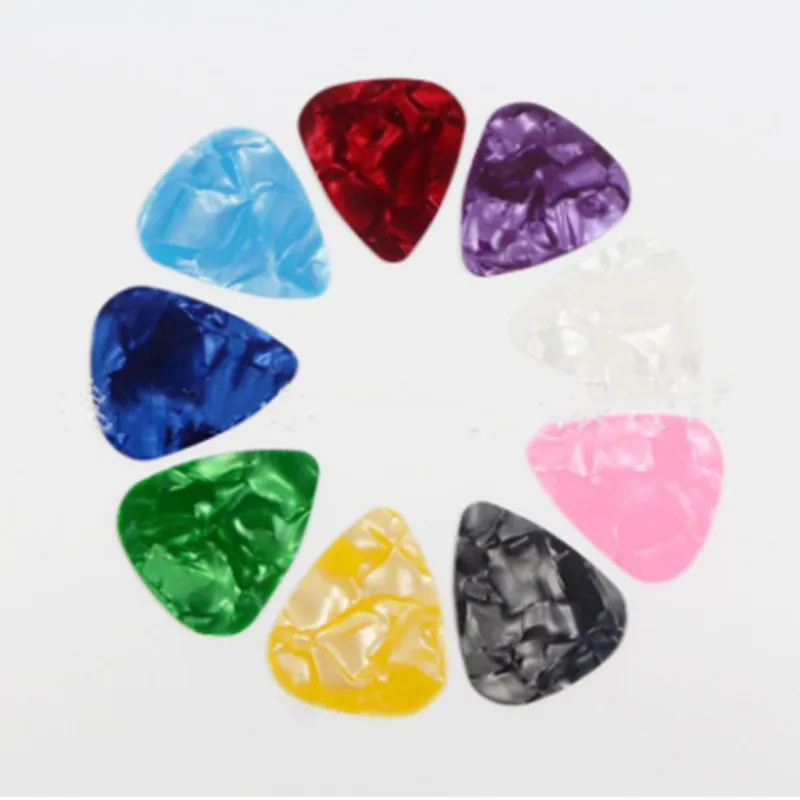 

Hot 2019 New 10 Pcs Acoustic Picks Plectrum Celluloid Electric Smooth Guitar Pick Accessories 0.46mm 0.71mm 0.96mm Random Color