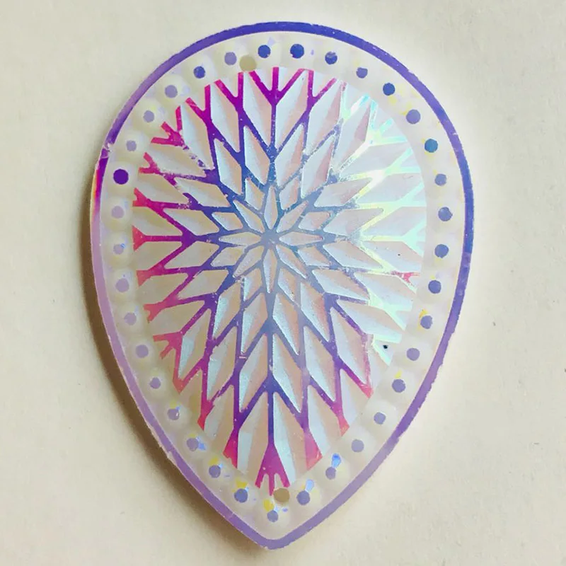 Wholesale Water Drop Gems Stone for Native Women Jewelry Earring Making Accessories White AB Color 3040mm 50pcslot 2 Holes 1
