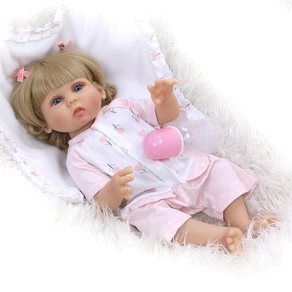 Decdeal 19 дюймов кукла новорожденная силиконовая для всего тела ifelike boneca reborn