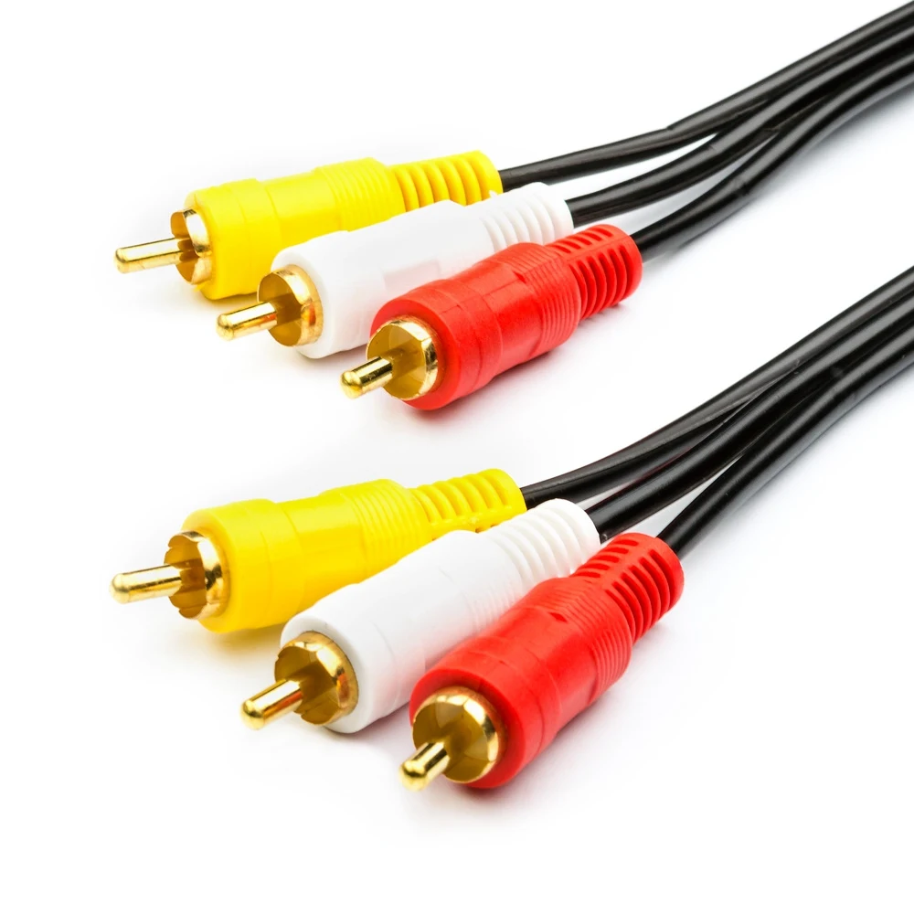 Кабель ATCOM AUDIO-VIDEO 3RCA 1.5M AT1003 | Электроника