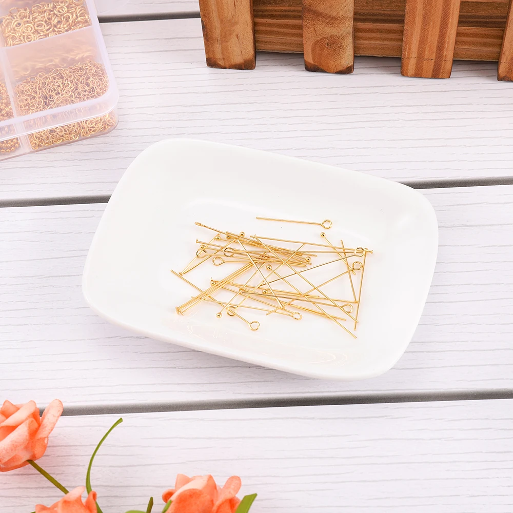 50-100 teile/los 15-70 MM Edelstahl Flache Kugel Auge Kopf Pins Gold Silber Überzogene Für DIY schmuck Machen Zubehör – Detail 6
