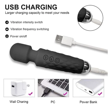 Mini Powerful Vibrator Sex Toys for Woman AV Magic Wand Vibrators Clitoris Stimulator Masturbator Dildo Erotic Toys for Adult 18 2