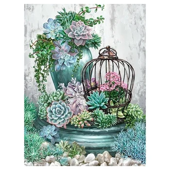 

DIY Diamond Painting Flower Full Square Diamonds Embroidery Decorations Home