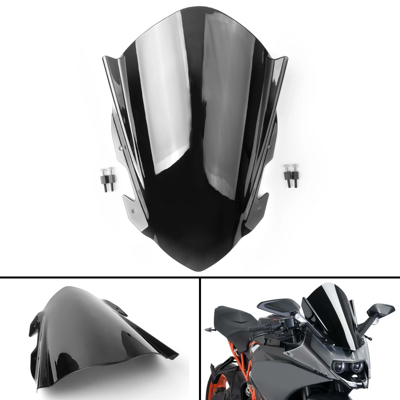 Artudatech 2 вида цветов ABS пластик двойной пузырь ветер экран лобовое стекло для KTM 390 RC390- лобовое стекло экран Мотоцикл Запчасти