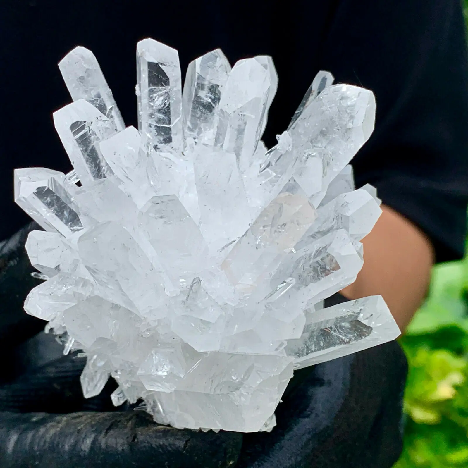 Natural White Phantom Quartz Crystal Cluster,Quartz Crystal Mineral Healing Sample Stone,Home Degaussing Decor 4