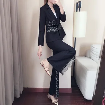 

Occupation Suit Female 2020 Season Temperament Stripes Small Suit Female Commute Slim Suit Suit Female 1731