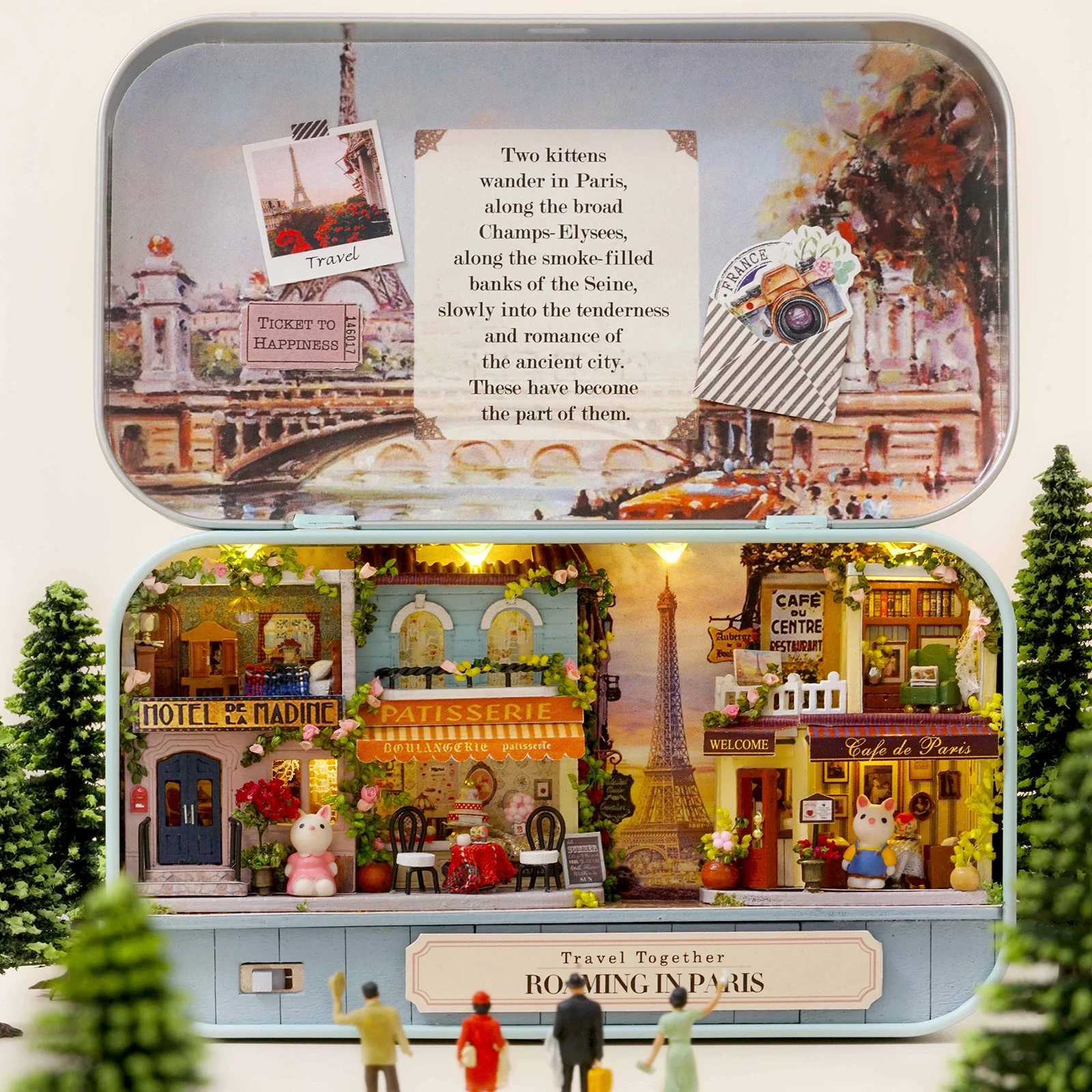3D DIY Dollhouse Miniature Doll House Kit Box Theatre Kids Toy Gift Home Decor Figurines & Miniatures Assembled Puzzles Toys