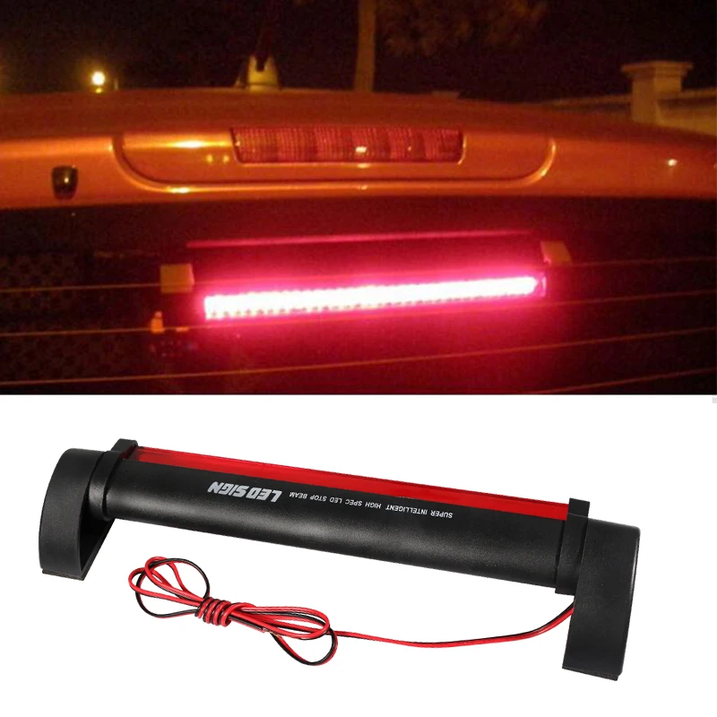 YCCPAUTO 12 В красный светодиодные полосы света автомобиля третьи тормозные огни авто дополнительные стоп лампгрузовик высокое крепление парковочная лампа