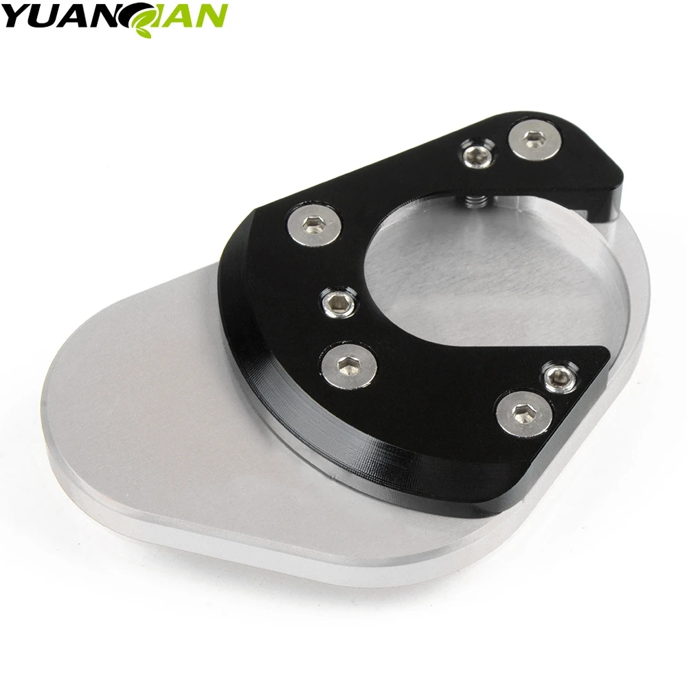 Серебристый CNC Kickstand боковая стойка наращивание накладка пластина для KTM DUKE RC 125 200 390 Enduro supermoto SM SMC Приключения 690 950 990 - Цвет: Серебристый