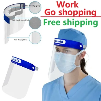 

5/10/30pcs Splash-Proof Protective Face Shield Reusable Full Face Protective Mask Saliva Protection Clear Visor Respirator NEW