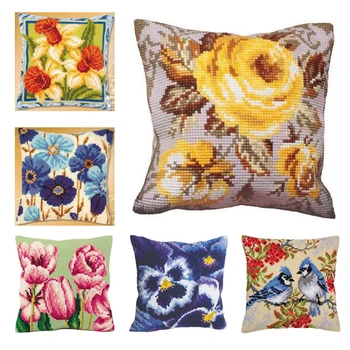 

Butterfly carpet embroidery sale sets cross-stitch pillow latch hook pillow embroidery carpet do it yourself diy rugs needlework