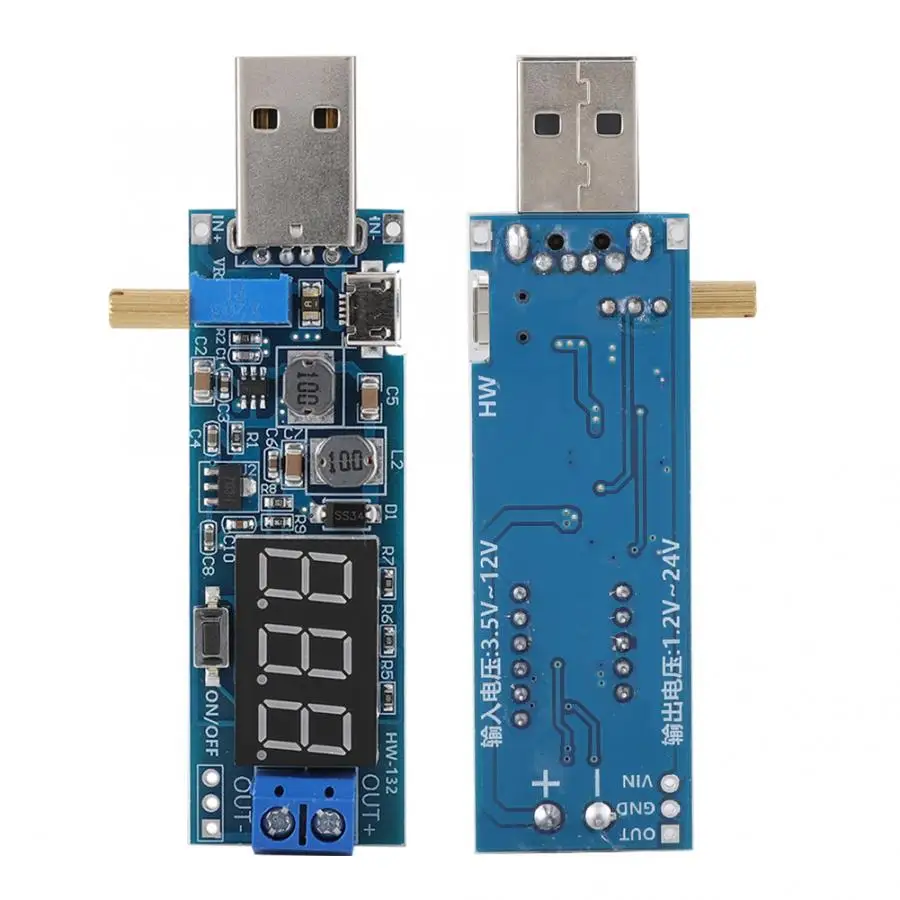 Регулируемый Питание модуль постоянного тока USB Повышение напряжения Регулятор модуль 3,5 V-12 V постоянного тока до 1,2 V-24 V повышающий преобразователь постоянного тока с повышающий Напряжение
