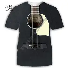 Гитара искусство музыкальный инструмент полноразмерная 3D-печать модная футболка унисекс Хип-хоп стиль футболка Уличная Повседневная летняя стильная-2