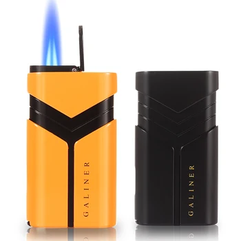 

Galiner Wind Proof 2 Torch Cigar Lighter Metal Refilling Butane Gas Lighters Jet Flame Smoking Lighter For Cigars